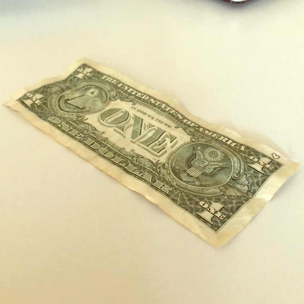 One dollar bill